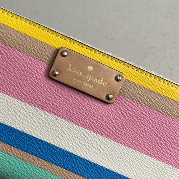 Kate Spade Striped Zip Around Wallet - Picture 3 of 16